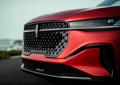 The sleek grille of a 2024 Lincoln Nautilus® SUV with the available Jet Appearance Package makes a bold statement. | Irwin Lincoln in Freehold NJ